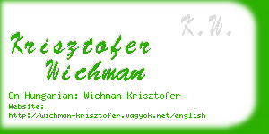 krisztofer wichman business card